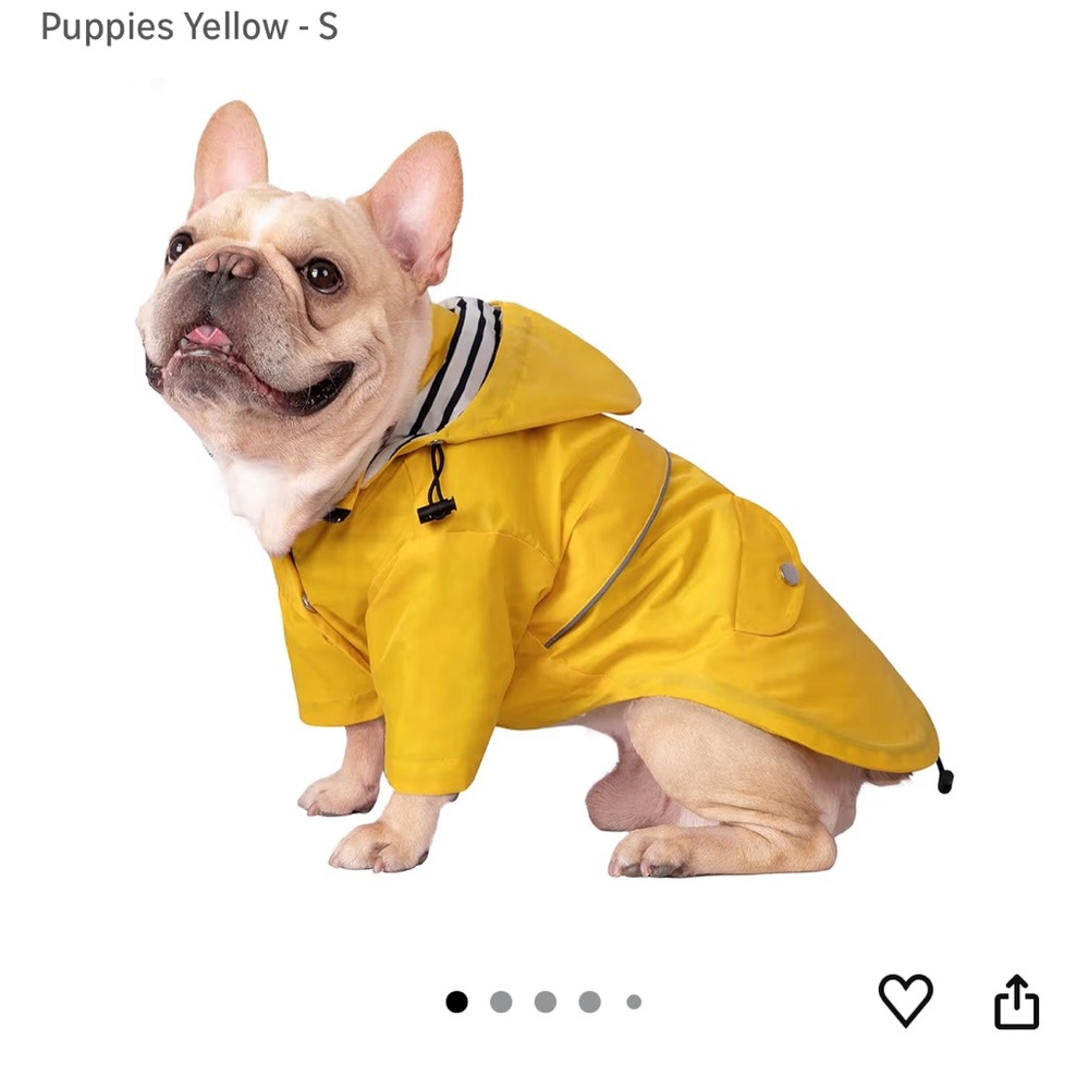 Sunny Yellow Dog Rain Jacket